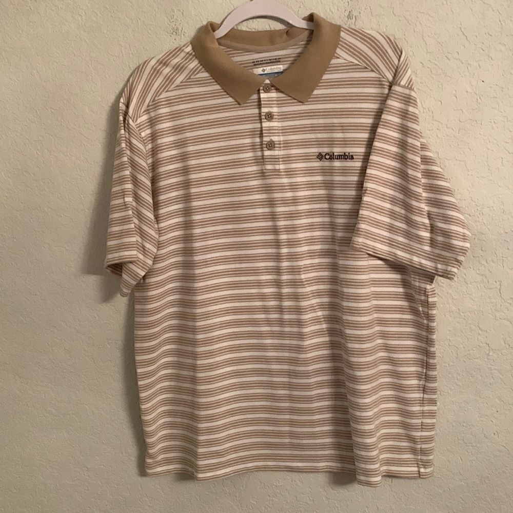 Columbia Omni-Wick Men’s Striped Polo Shirt Size XL